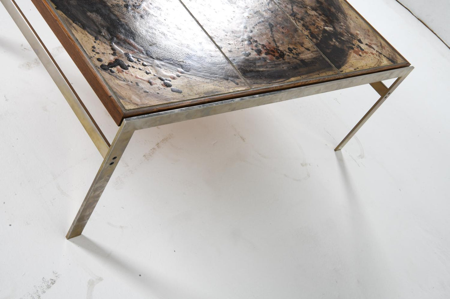 birte vedel howard steel and tile coffee table