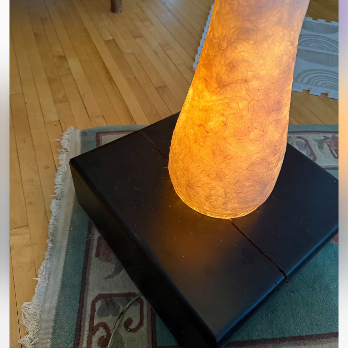postmodern sculptural fiberglass floor lamp