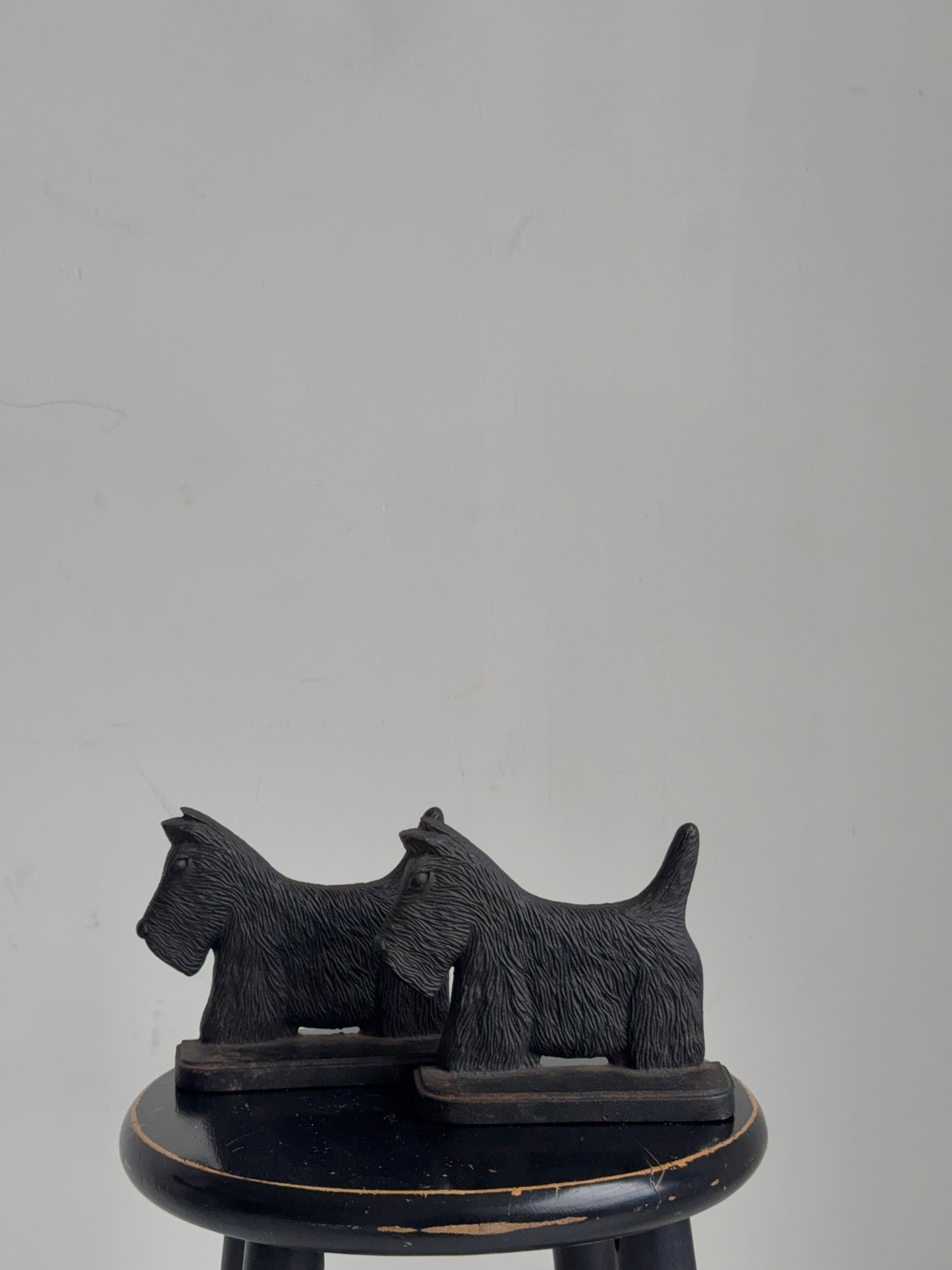 pair of cast iron scottie dog bookends