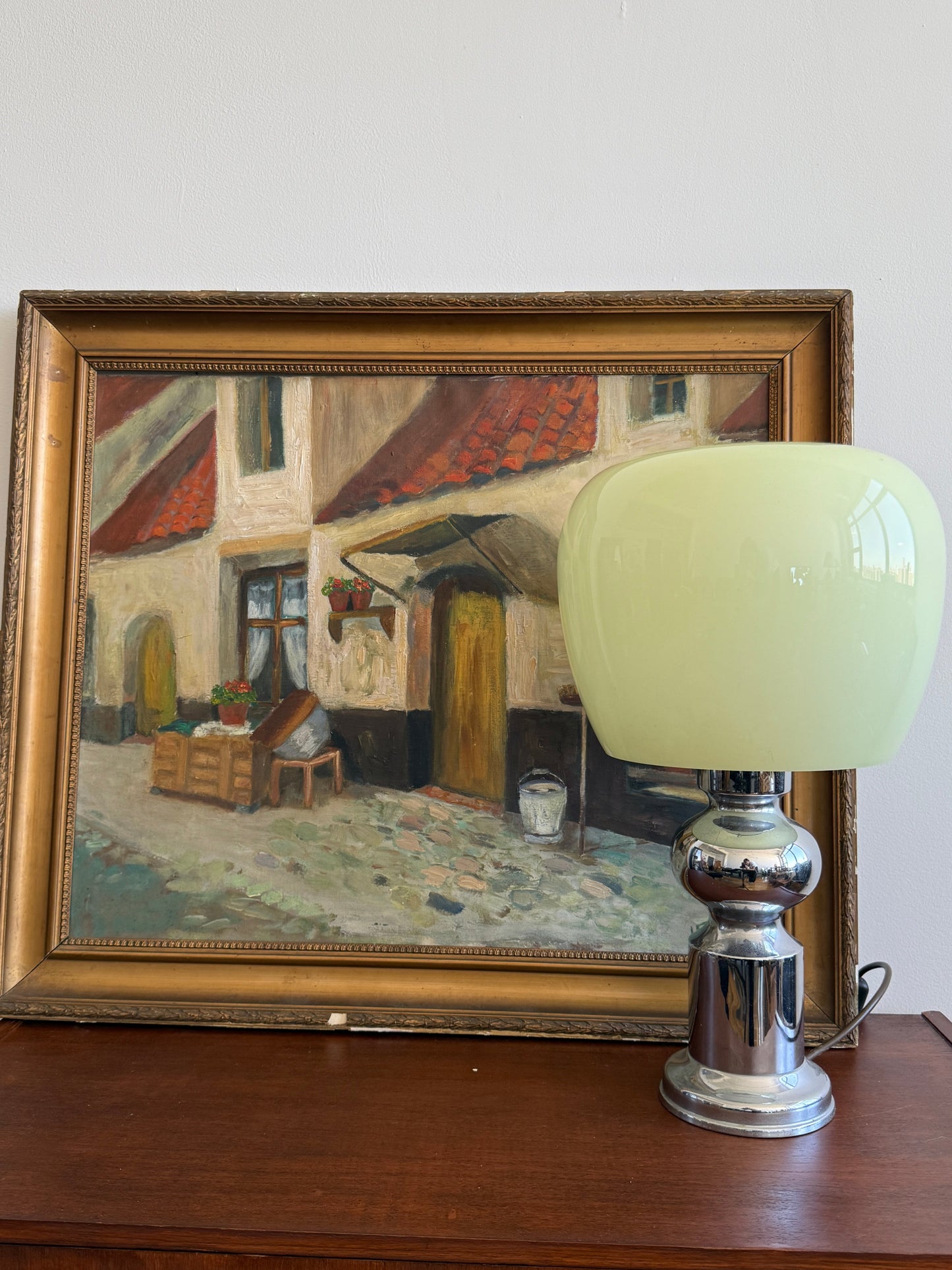 leuchte aro 488 chrome + glass table lamp
