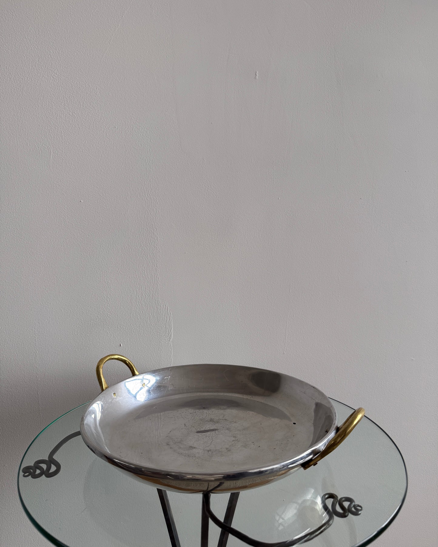 vintage brass handled serving tray