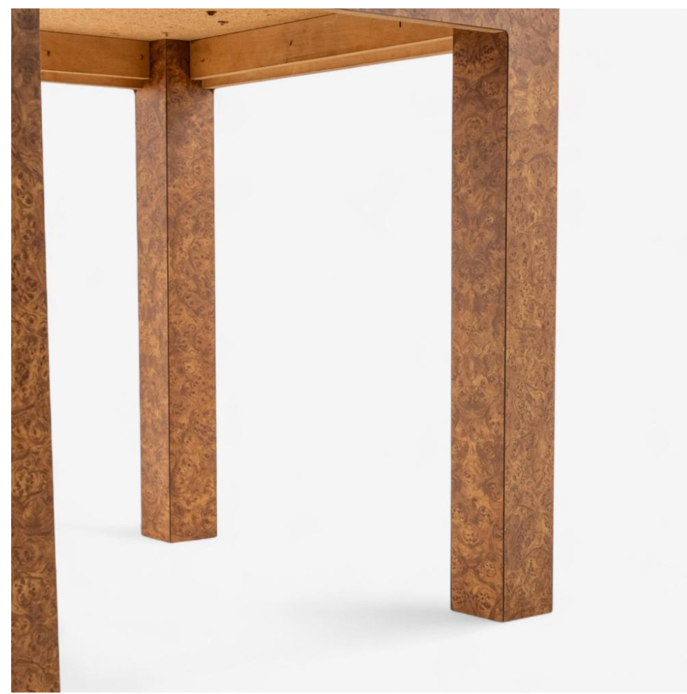 parsons burlwood side table