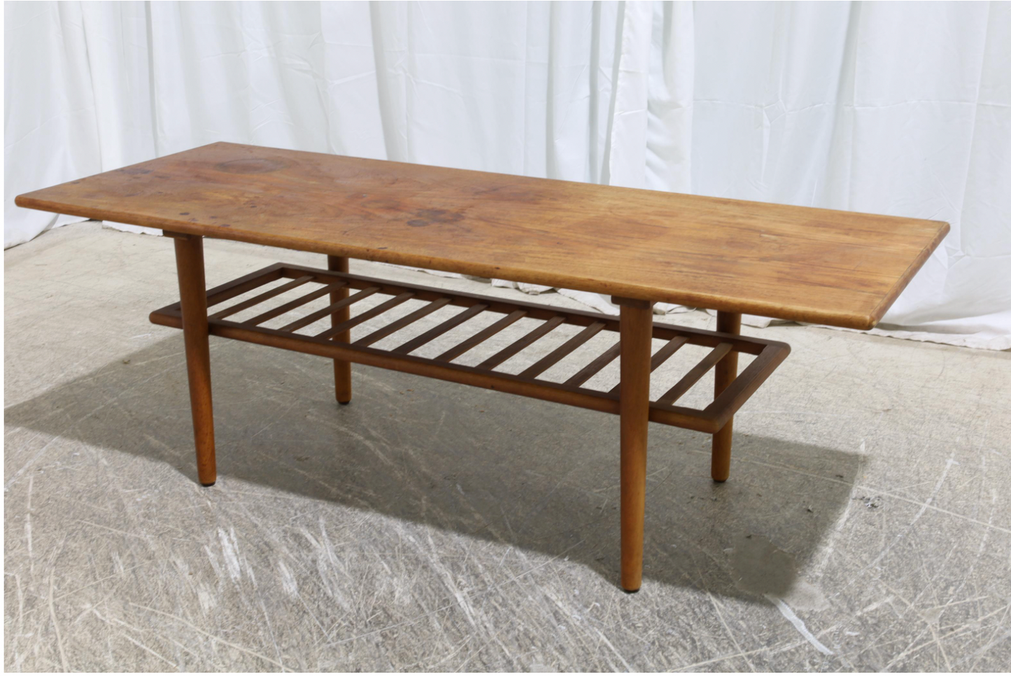 greta jalk danish teak coffee table,