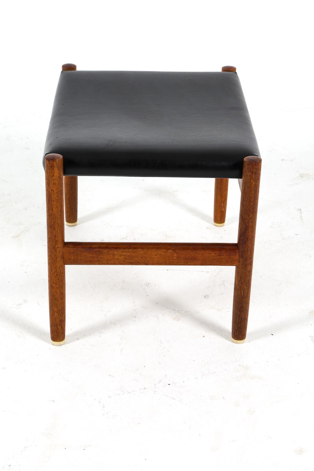 spottrup danish teak & leather stool