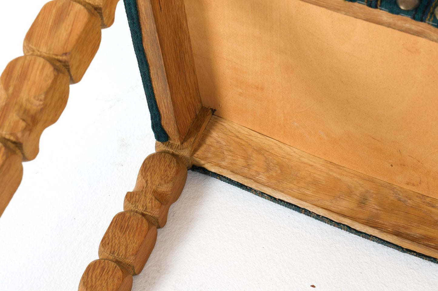 pair of henning kjaernulf style danish oak stools