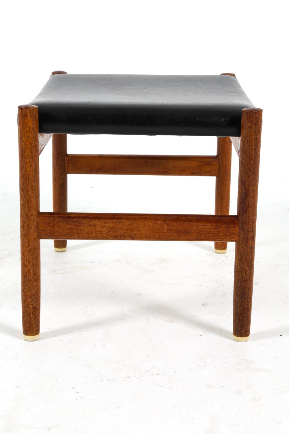 spottrup danish teak & leather stool