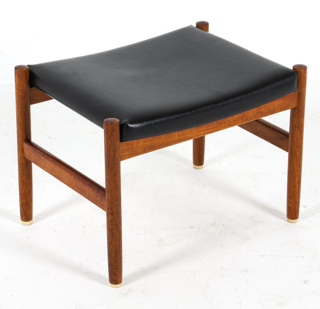 spottrup danish teak & leather stool