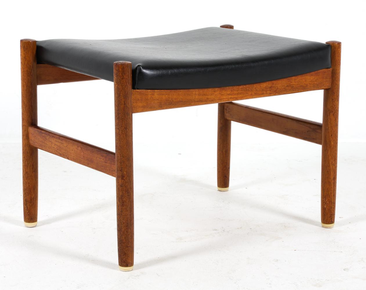 spottrup danish teak & leather stool