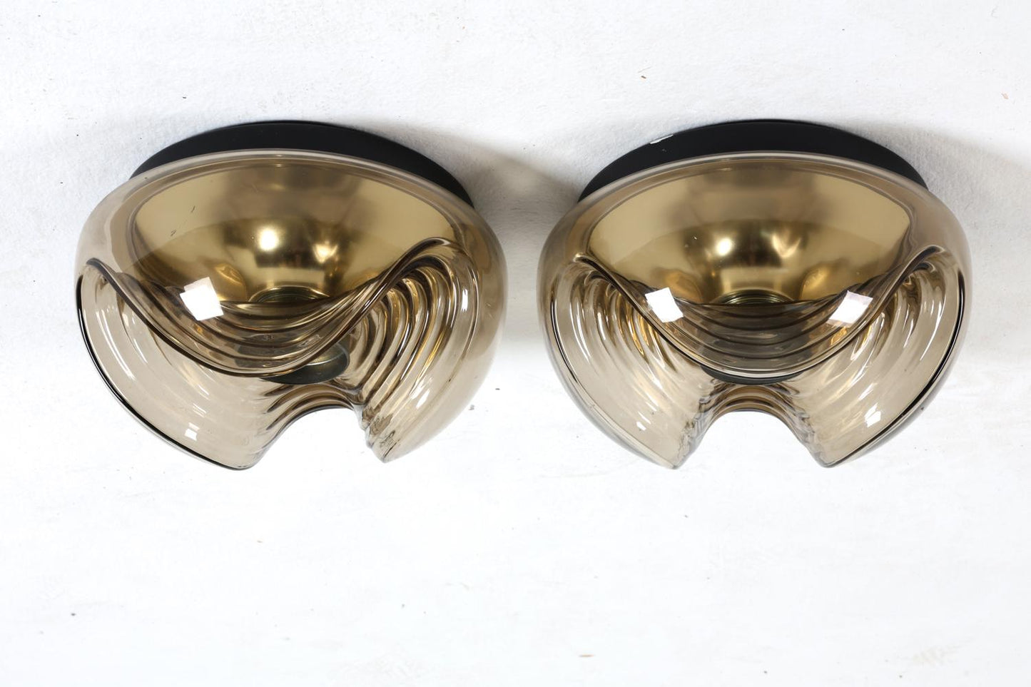 pair of peill & putzler ‘wave’ wall sconces