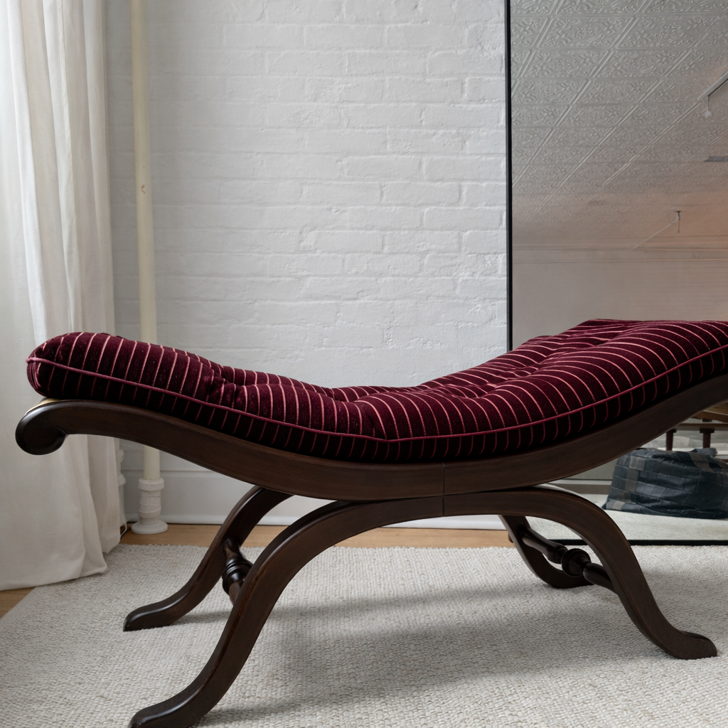 curved regency bench/settee