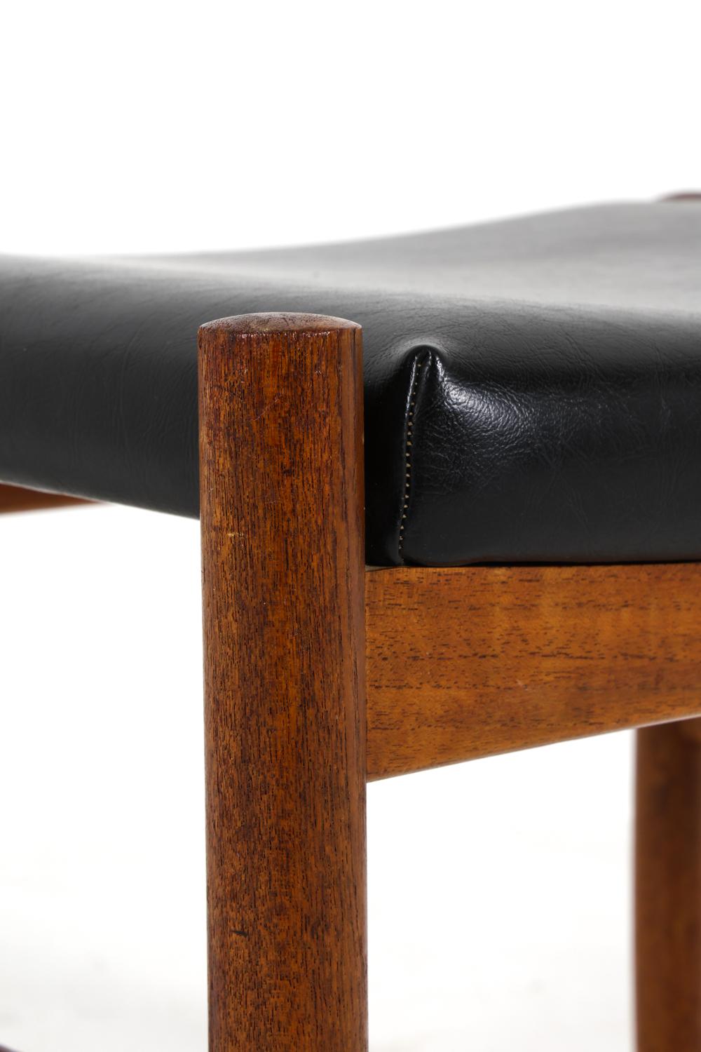 spottrup danish teak & leather stool