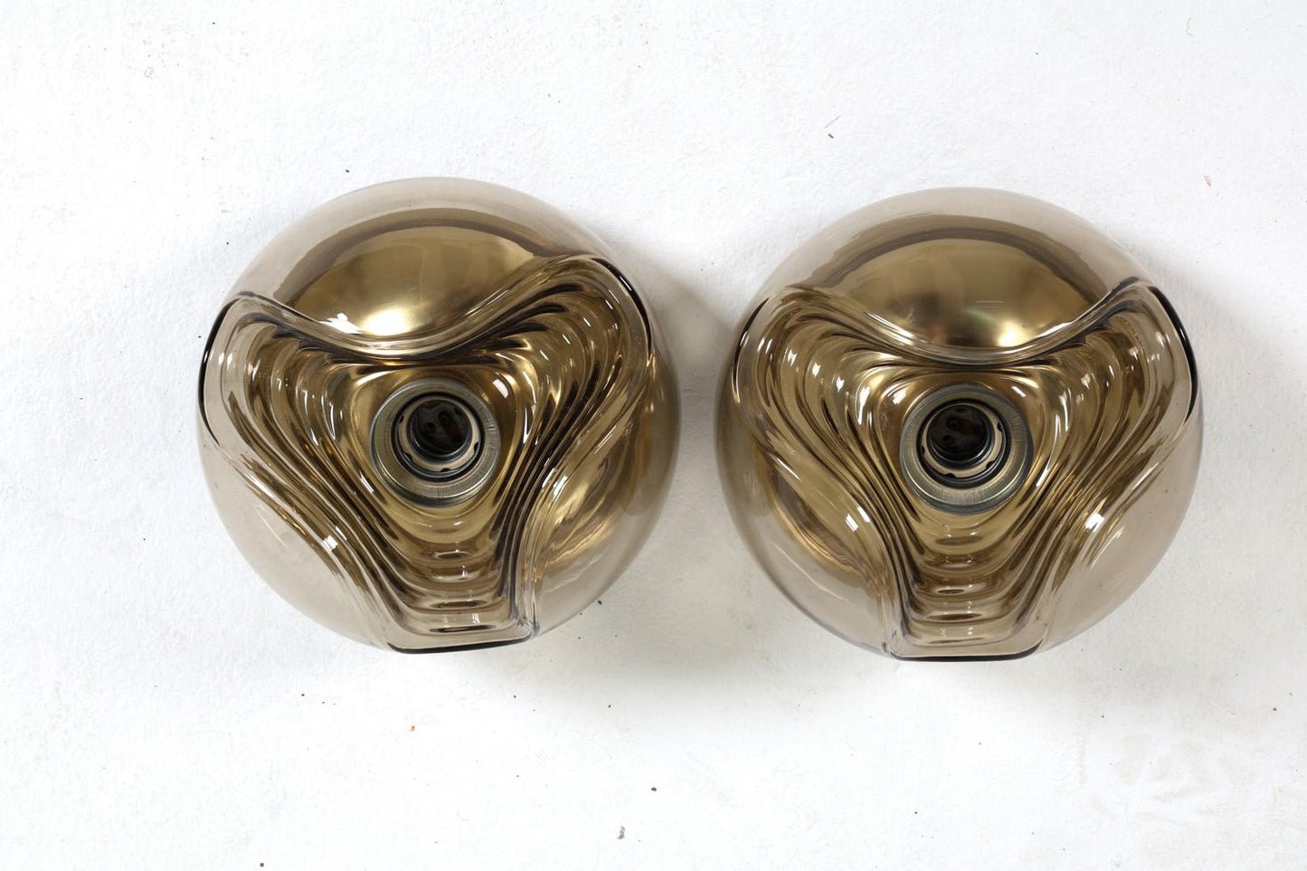 pair of peill & putzler ‘wave’ wall sconces