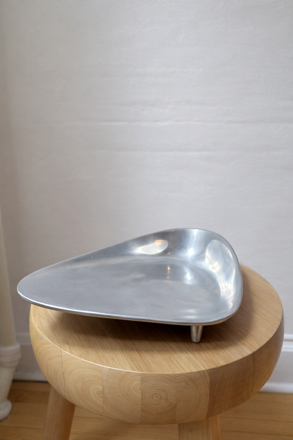 freeform aluminum serving tray, 1960s