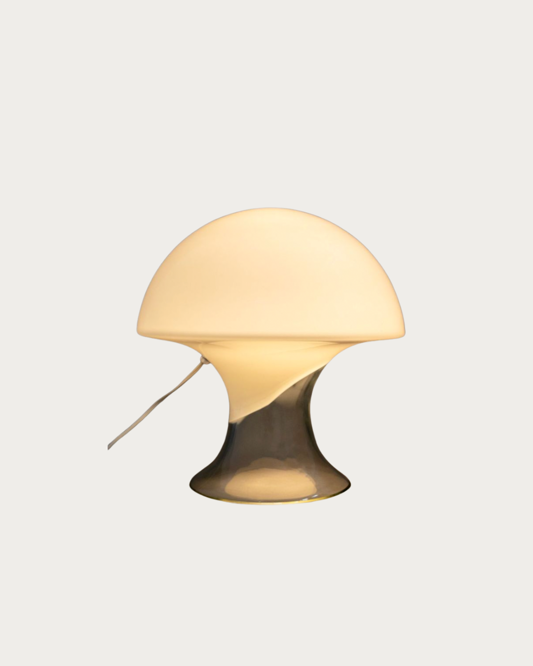gino vistosi murano glass mushroom lamp, 1970s