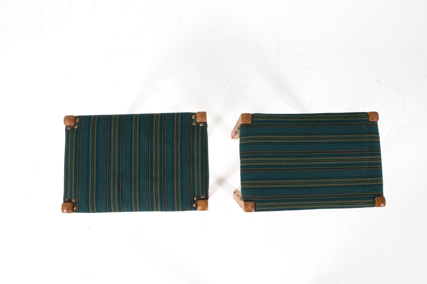 pair of henning kjaernulf style danish oak stools