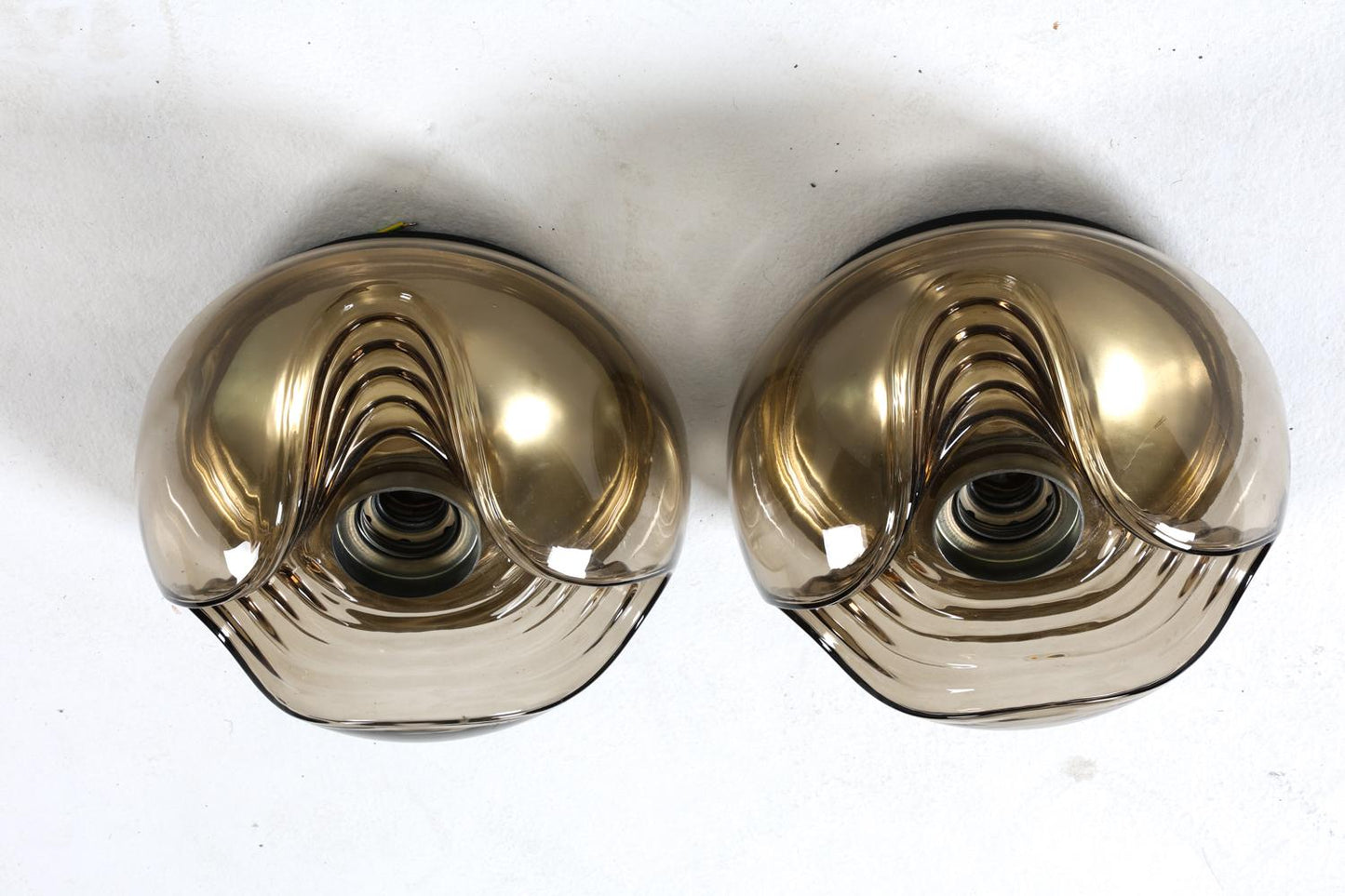 pair of peill & putzler ‘wave’ wall sconces