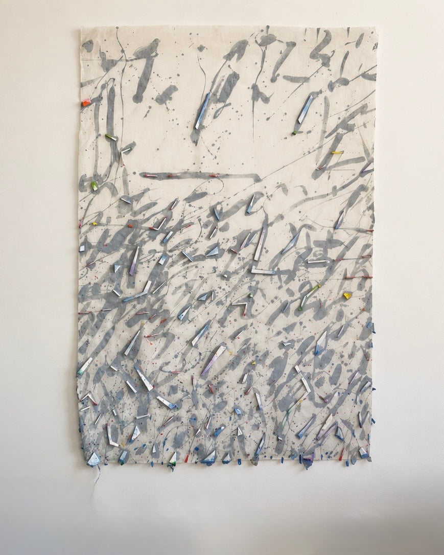 elfi schuselka "composite i" mixed media wall sculpture, 1981