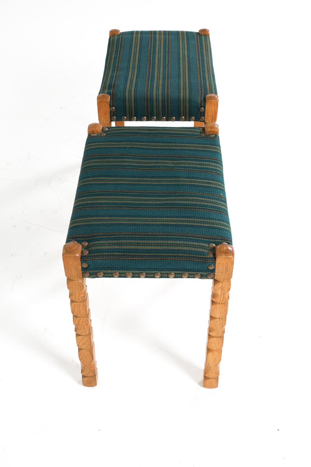 pair of henning kjaernulf style danish oak stools