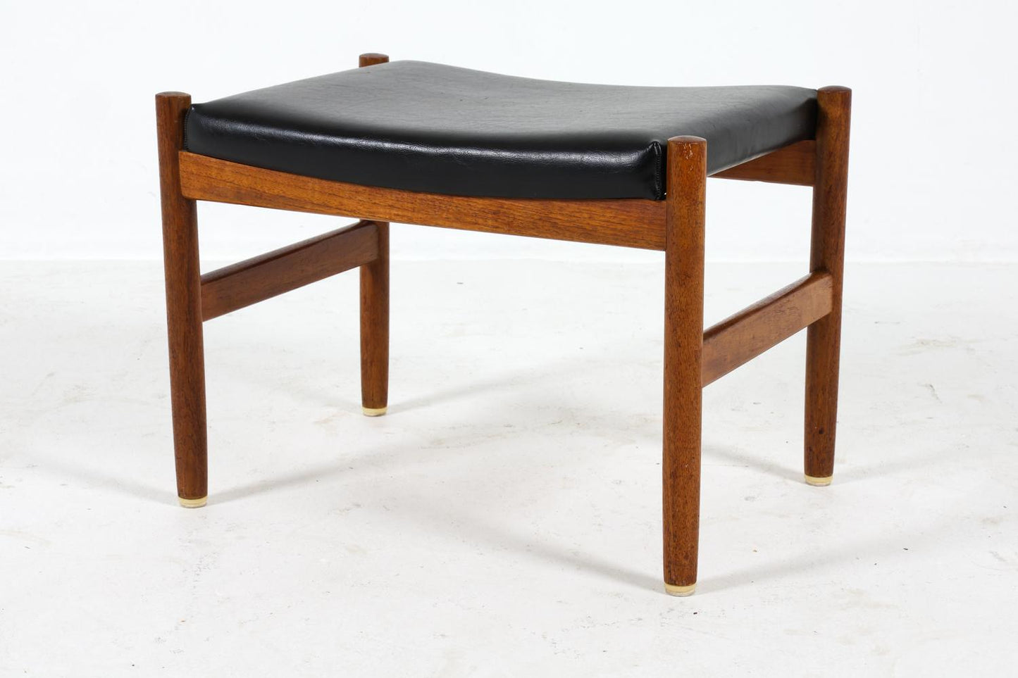spottrup danish teak & leather stool