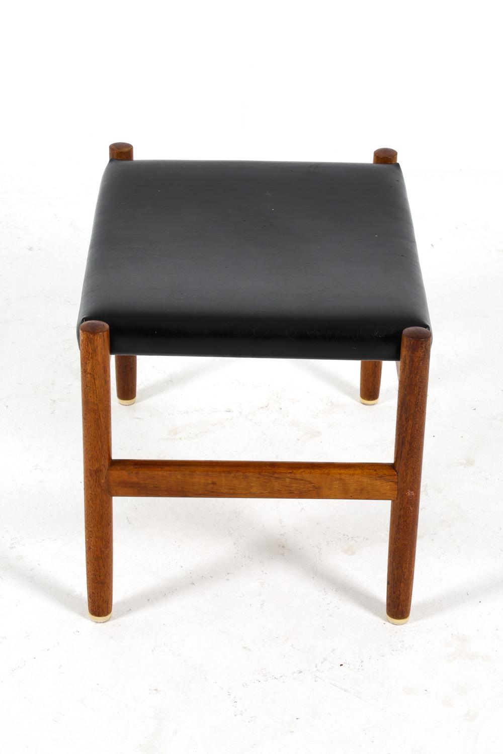 spottrup danish teak & leather stool
