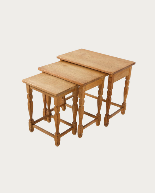 set of 3 henning kjaernulf style nesting tables