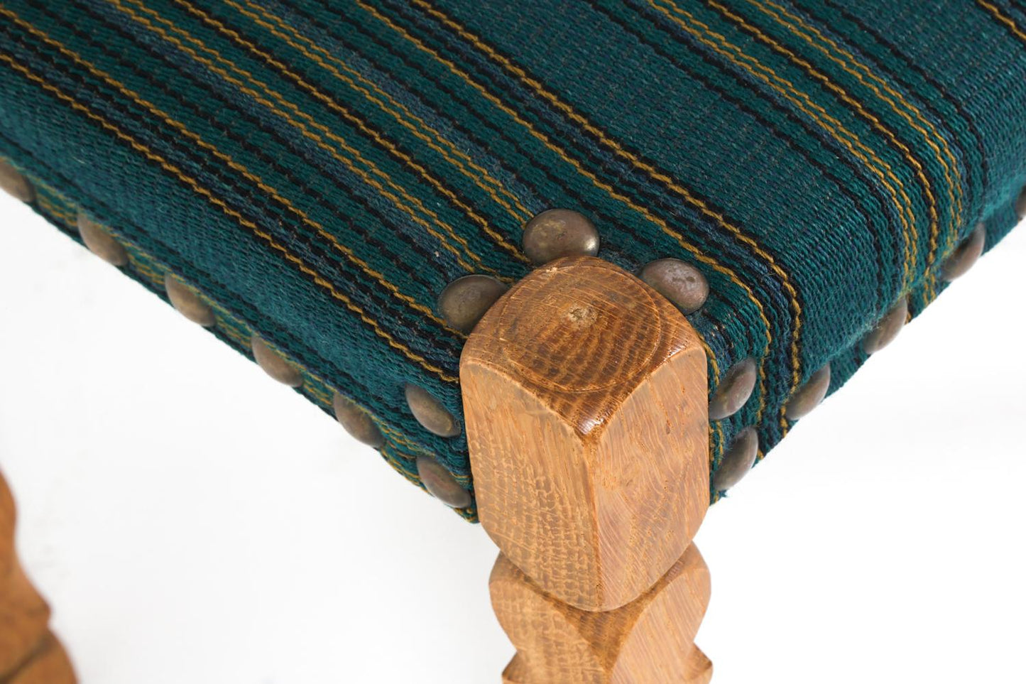 pair of henning kjaernulf style danish oak stools