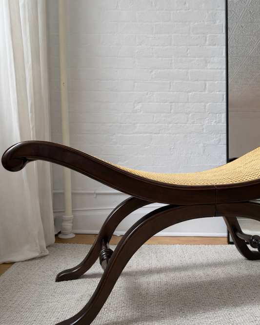curved regency bench/settee