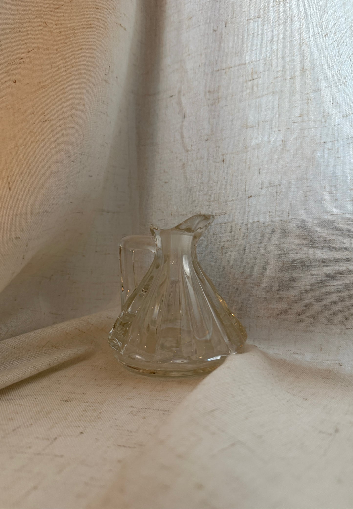 vintage faceted glass decanter