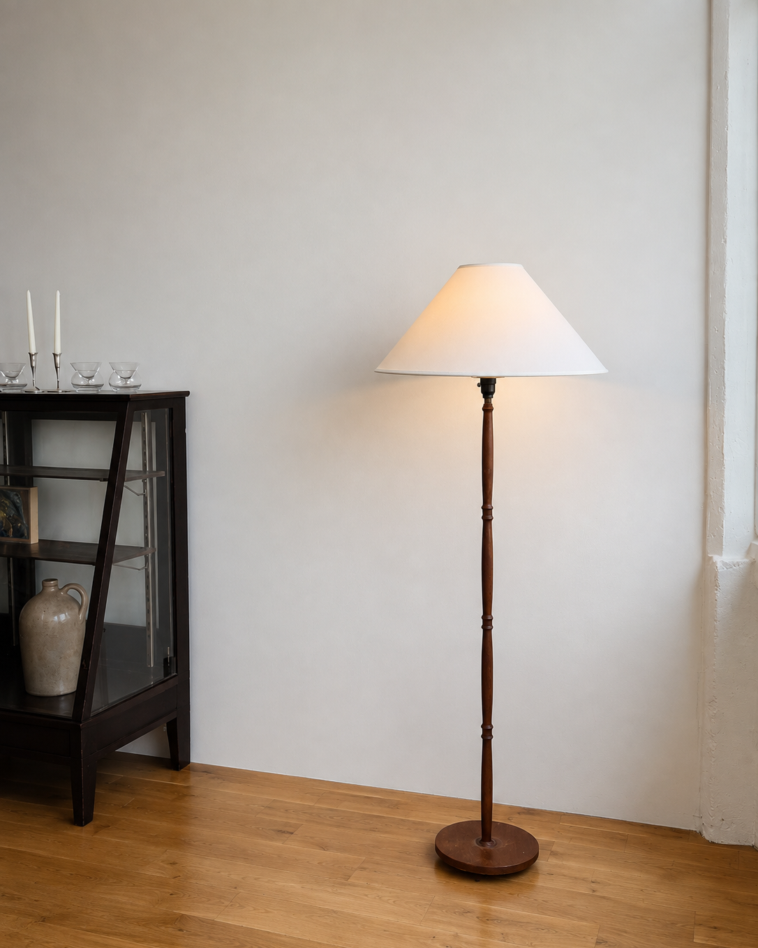 vintage danish teak floor lamp
