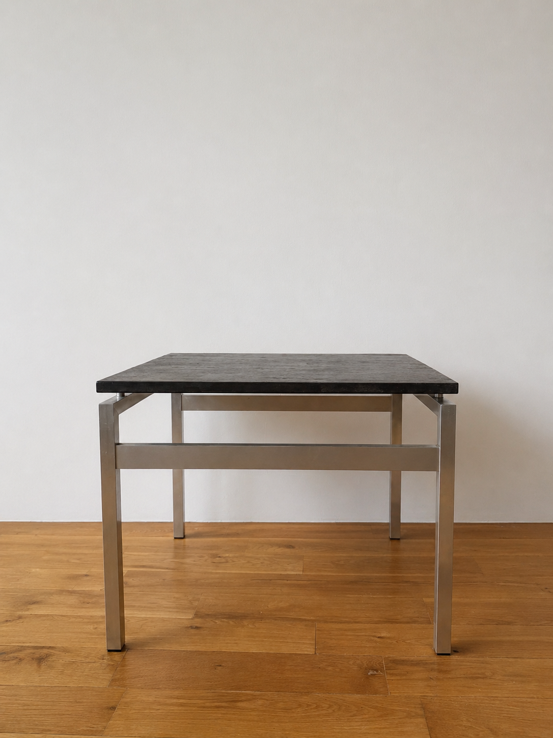 jean-rené talopp french slate and chrome side table, 1970s
