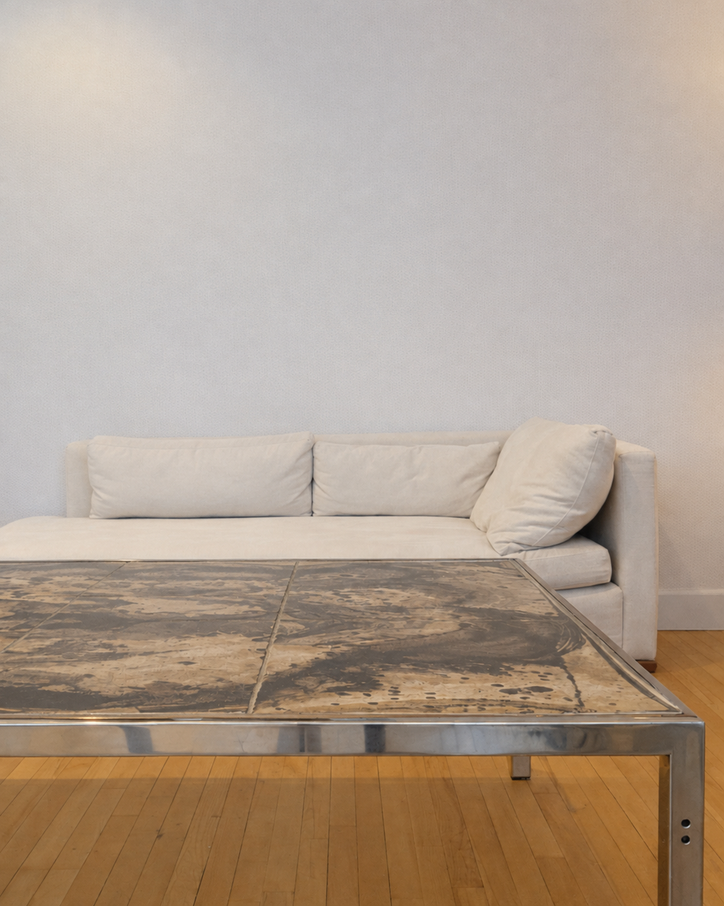 birte vedel howard steel and tile coffee table