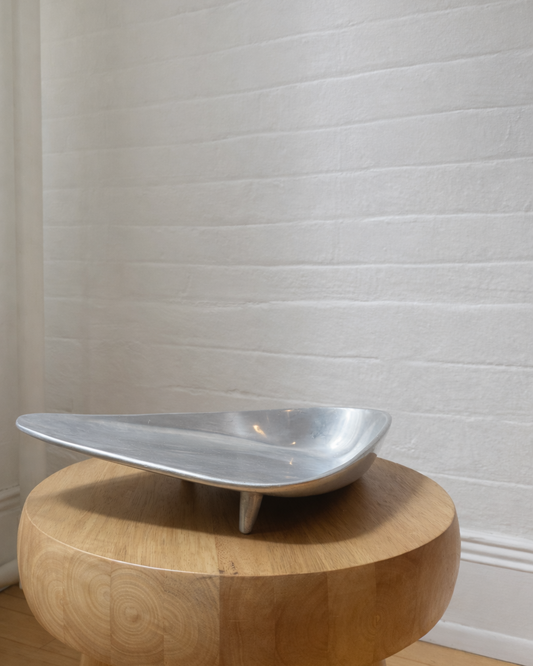 freeform aluminum serving tray, 1960s