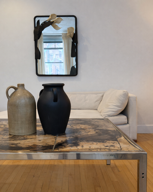 birte vedel howard steel and tile coffee table