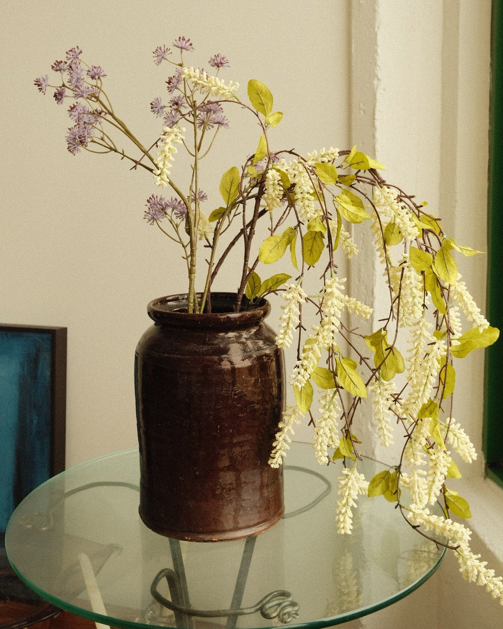 antique salt glaze ceramic jar