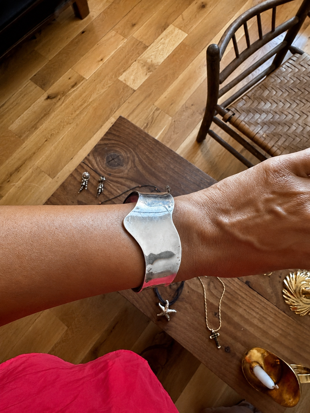mexican modernist sterling silver cuff