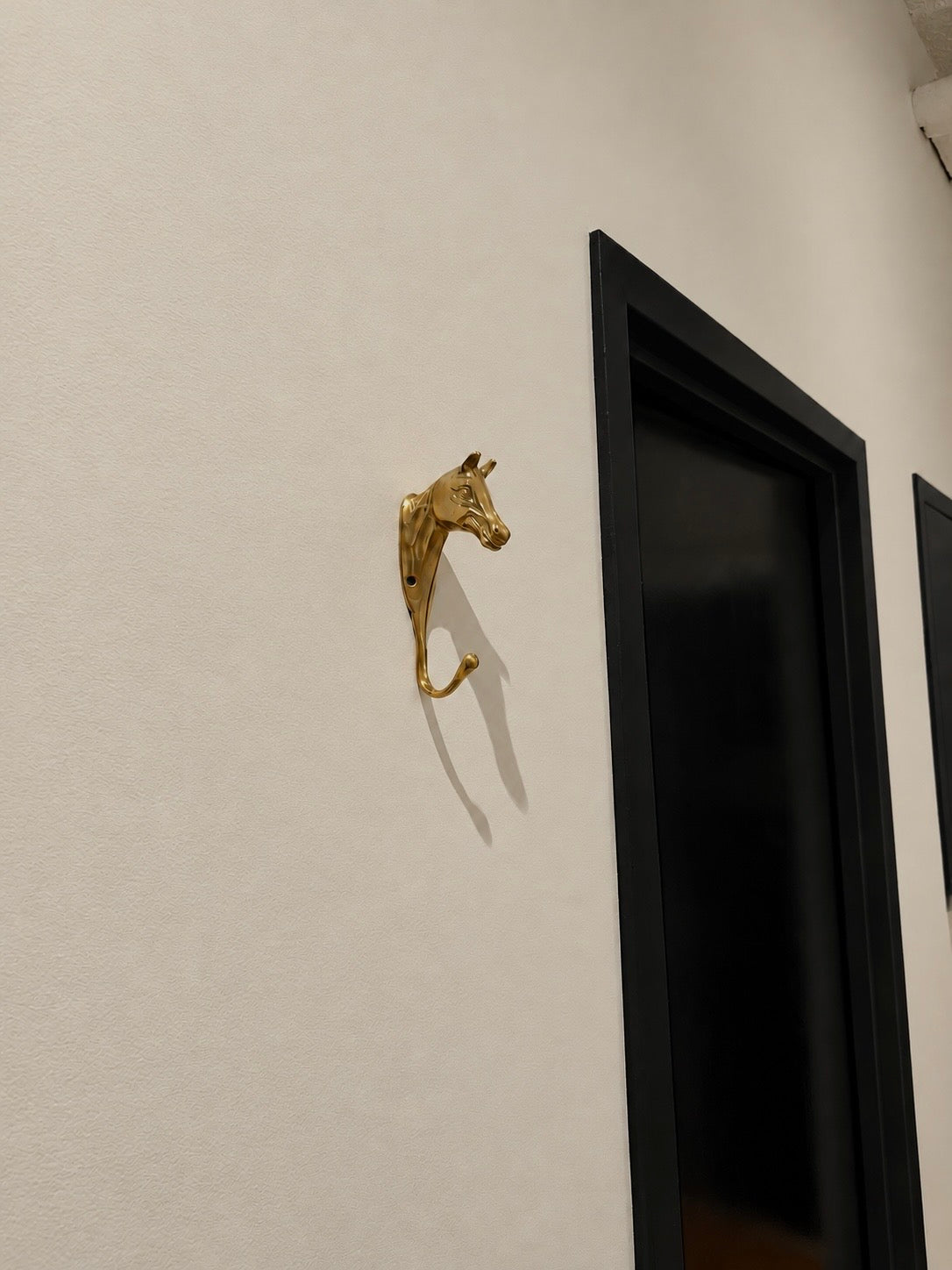 vintage brass horse head wall hook