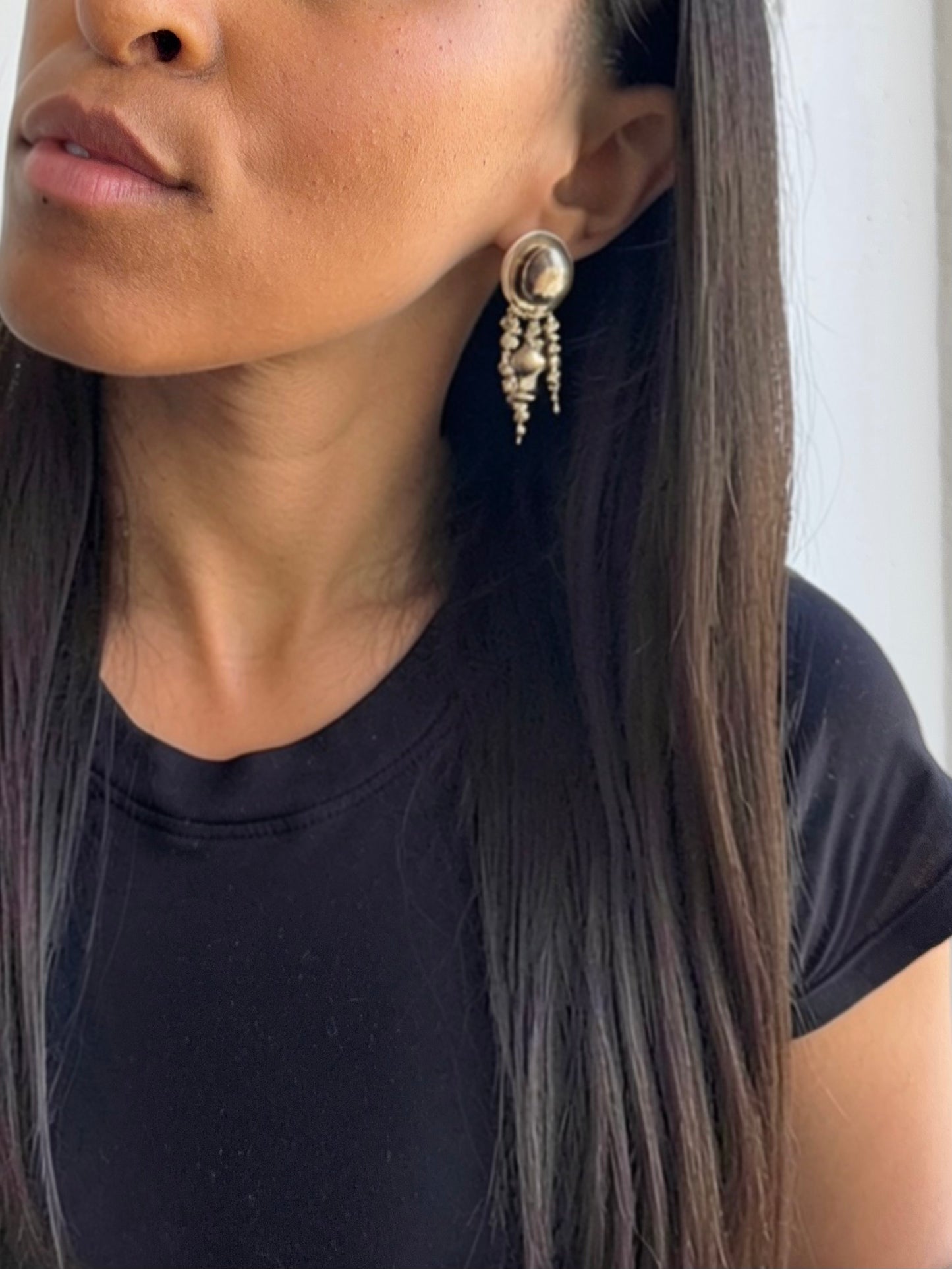 taxco sterling silver fringe earrings