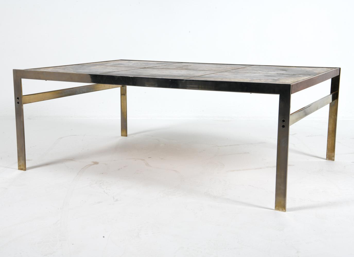 birte vedel howard steel and tile coffee table