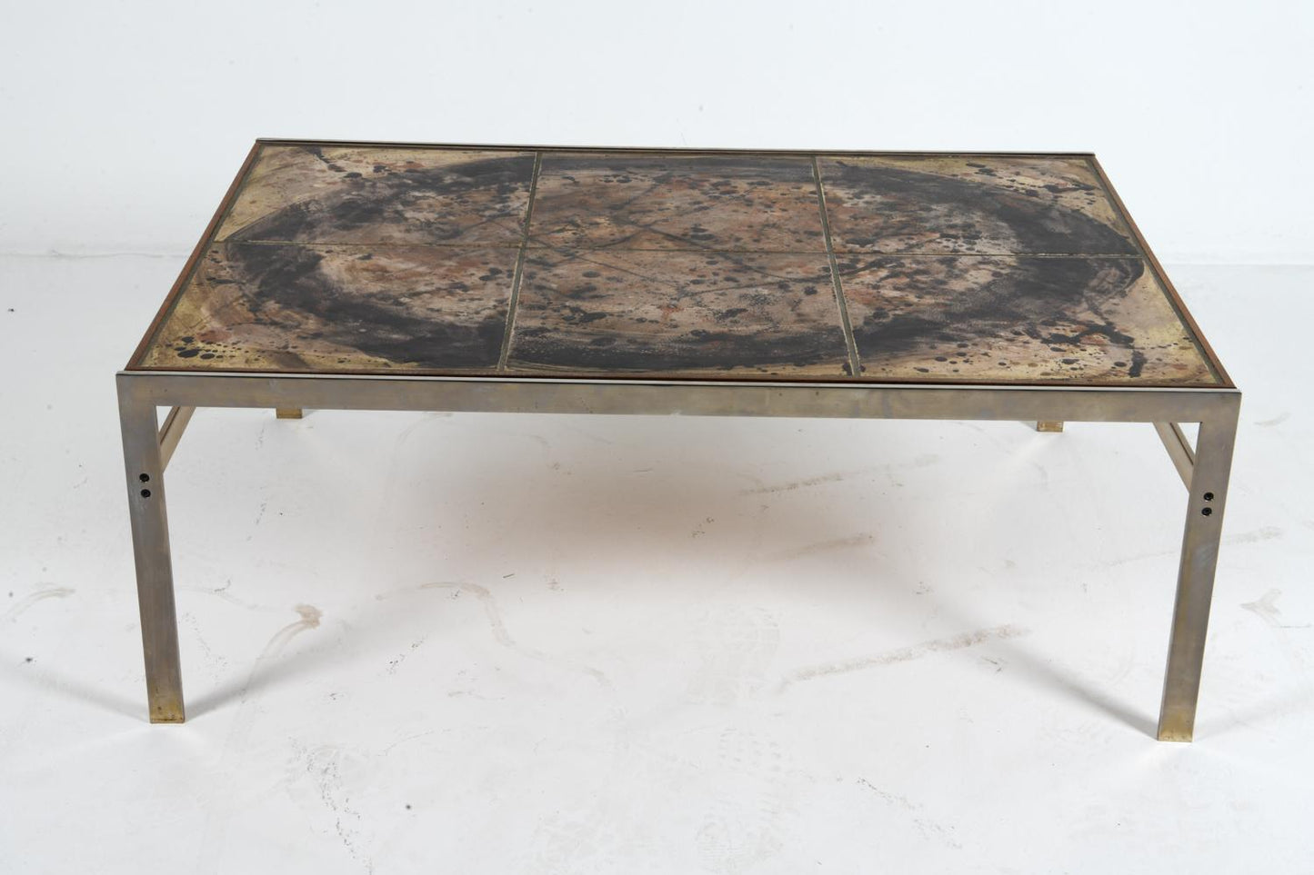 birte vedel howard steel and tile coffee table