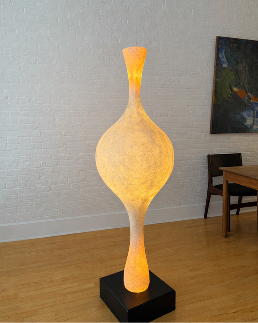 postmodern sculptural fiberglass floor lamp