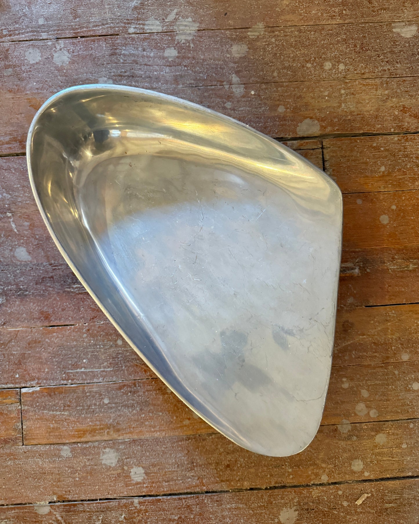 freeform aluminum serving tray, 1960s