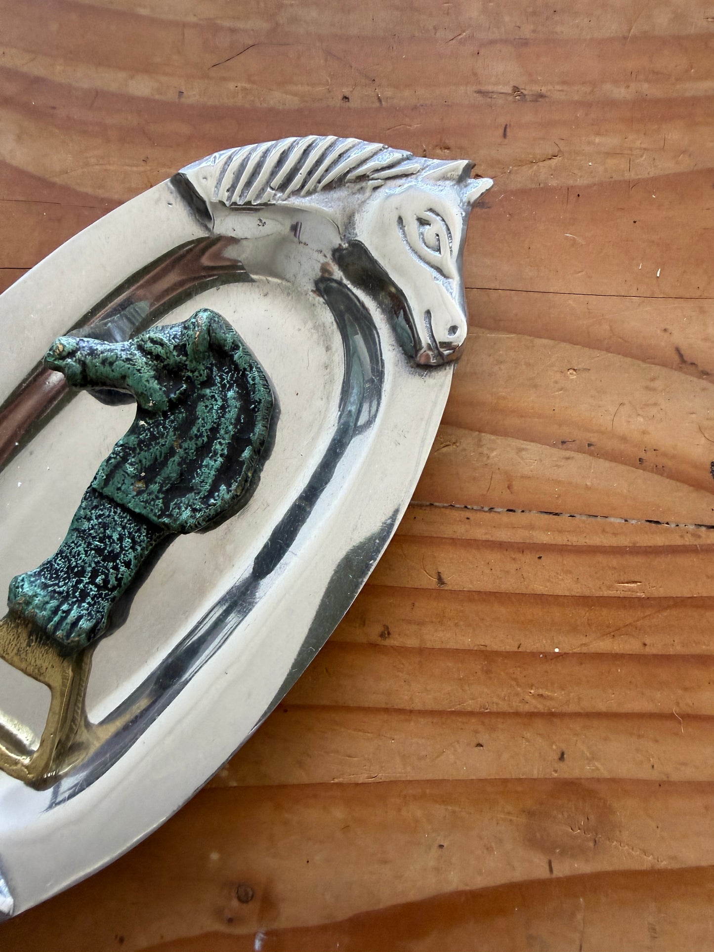 sculpted brass horse head bottle opener