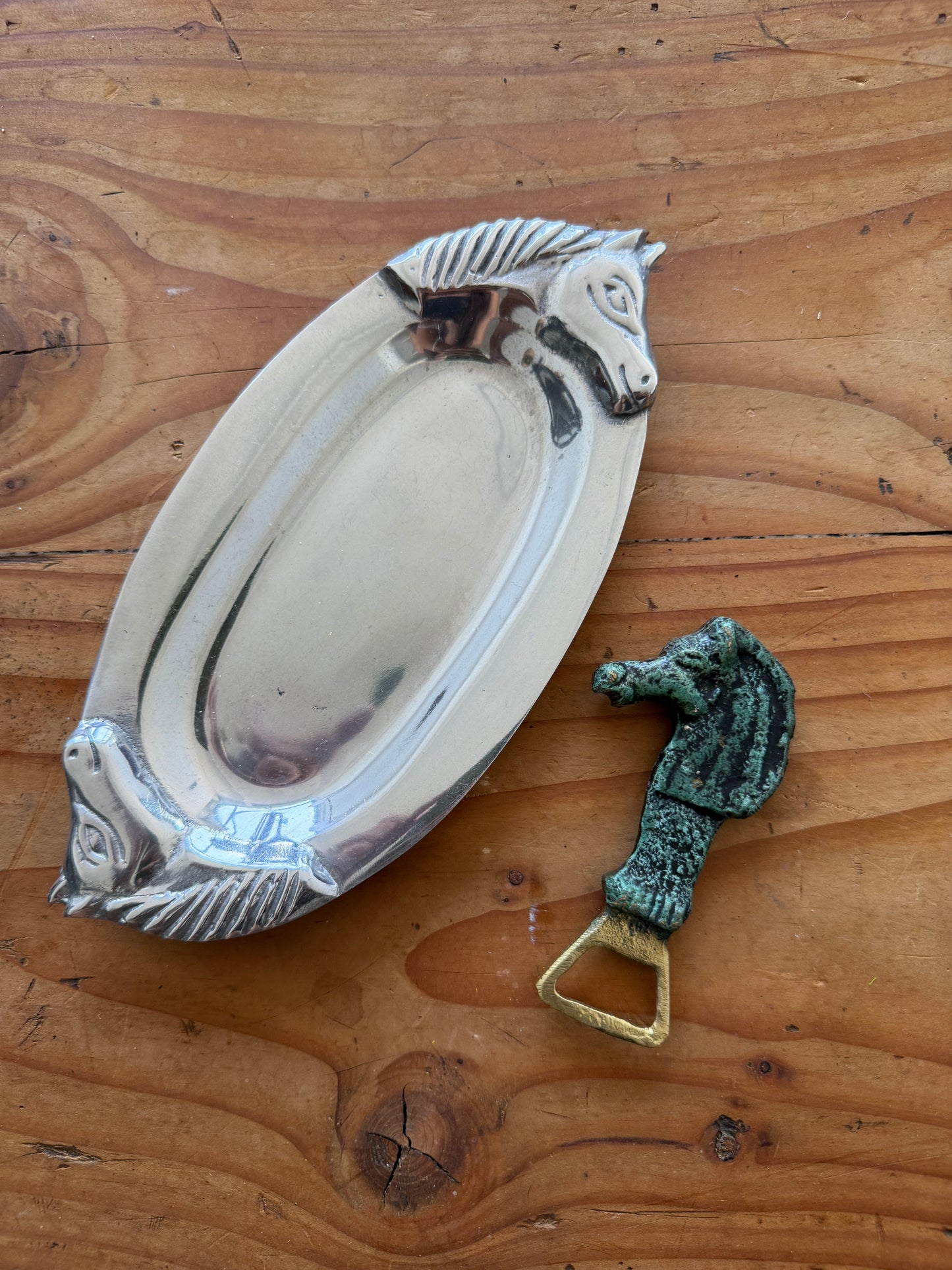 sculpted brass horse head bottle opener