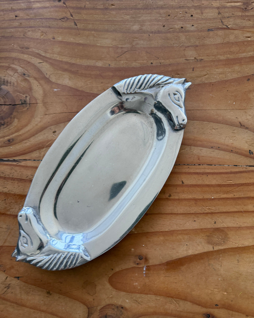 stainless steel horse head serving tray