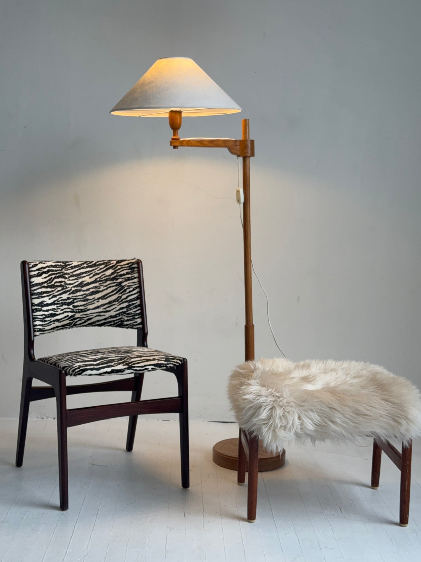 carl malmsten staken floor lamp, 1970s