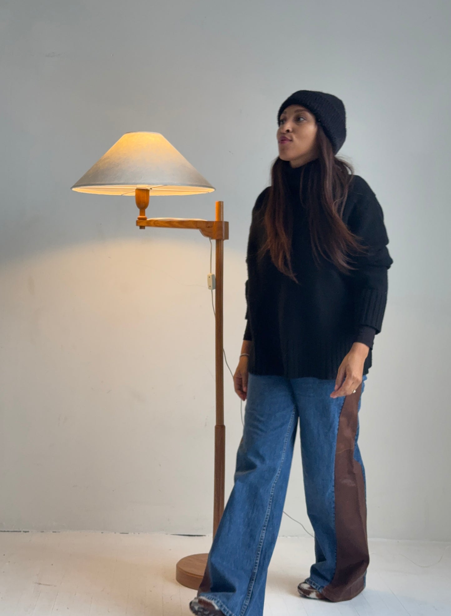 carl malmsten staken floor lamp, 1970s