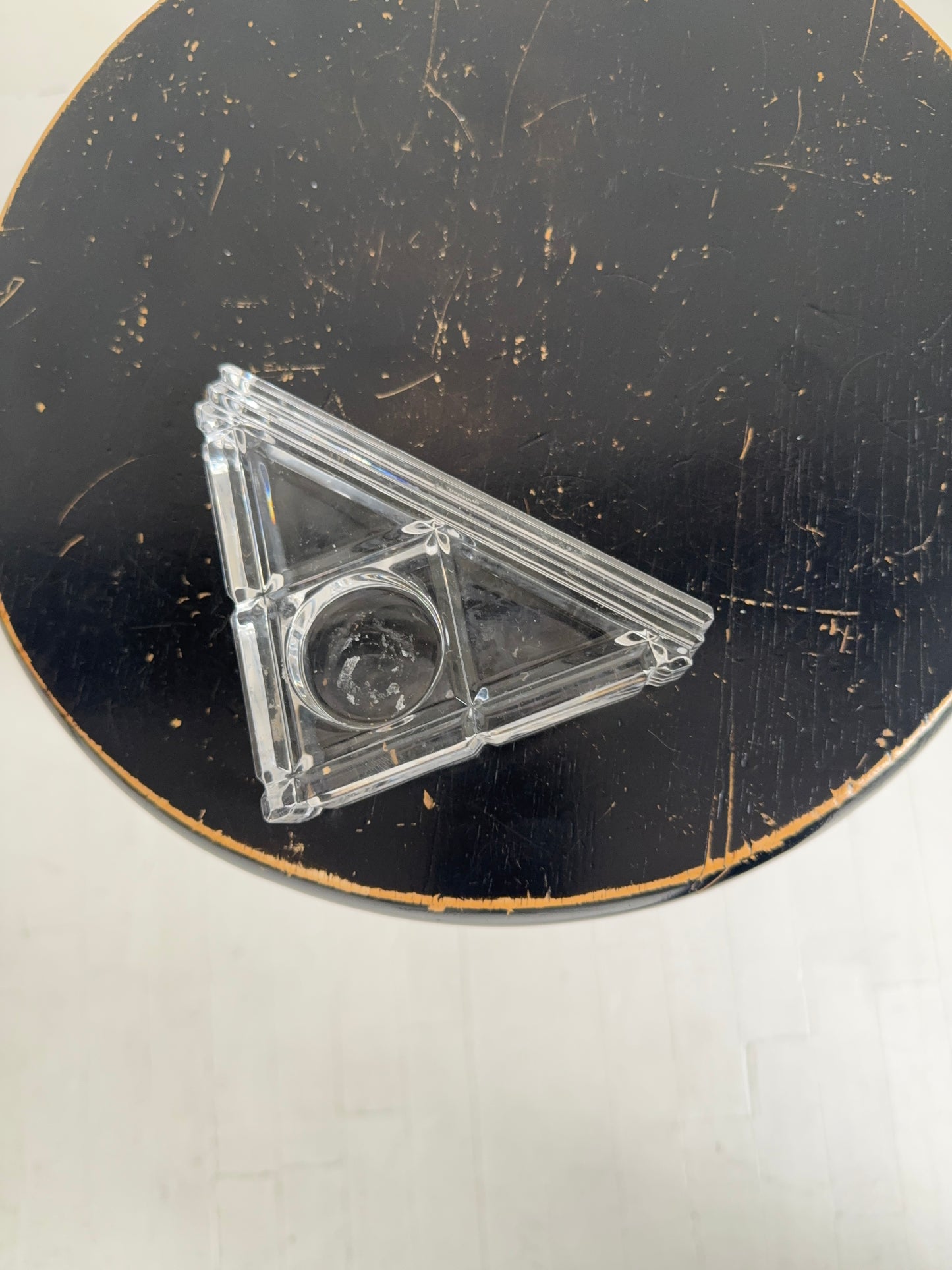 vintage triangular glass object, 1960s