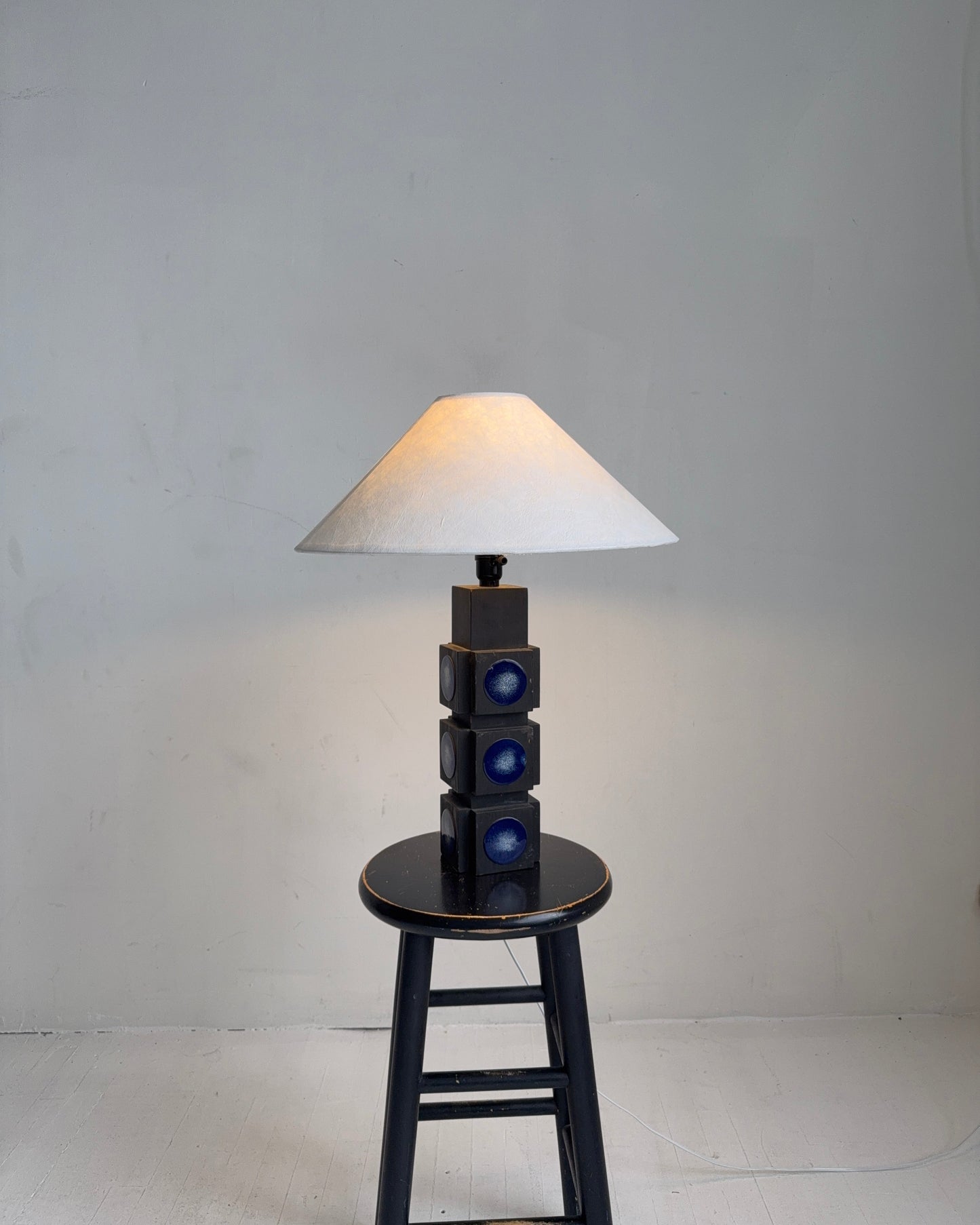 ateljé glas & trä table lamp, 1960s