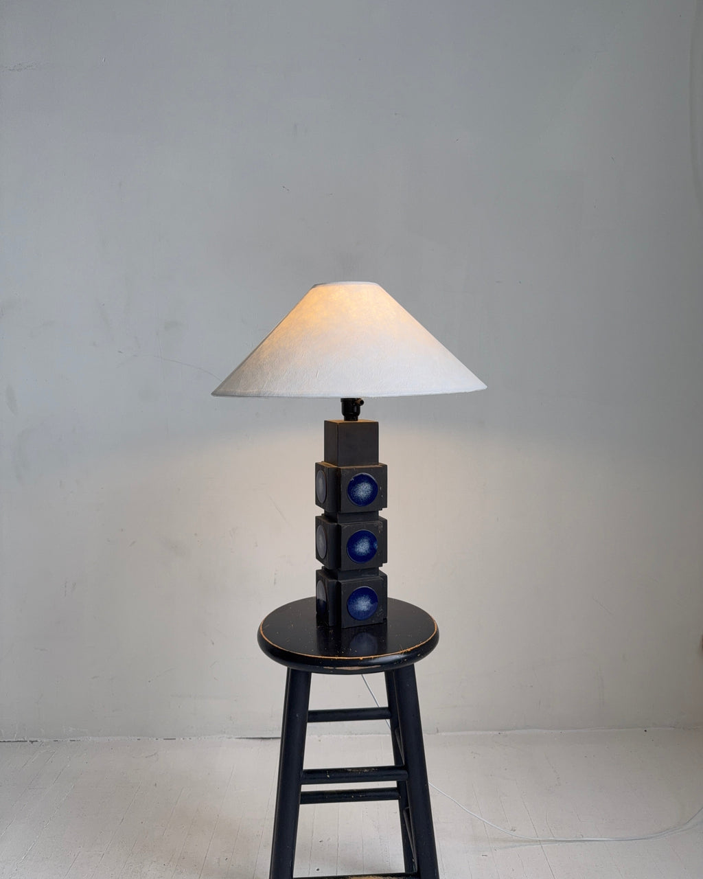 ateljé glas & trä table lamp, 1960s