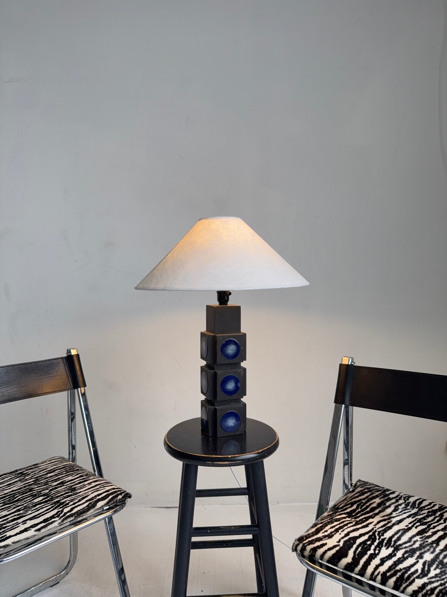 ateljé glas & trä table lamp, 1960s